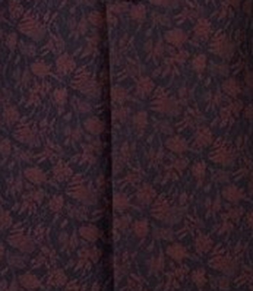 Maroon floral brocade cloth for ethnic wear