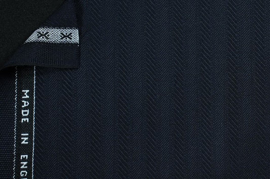 Black herringbone evening cloth for black tie